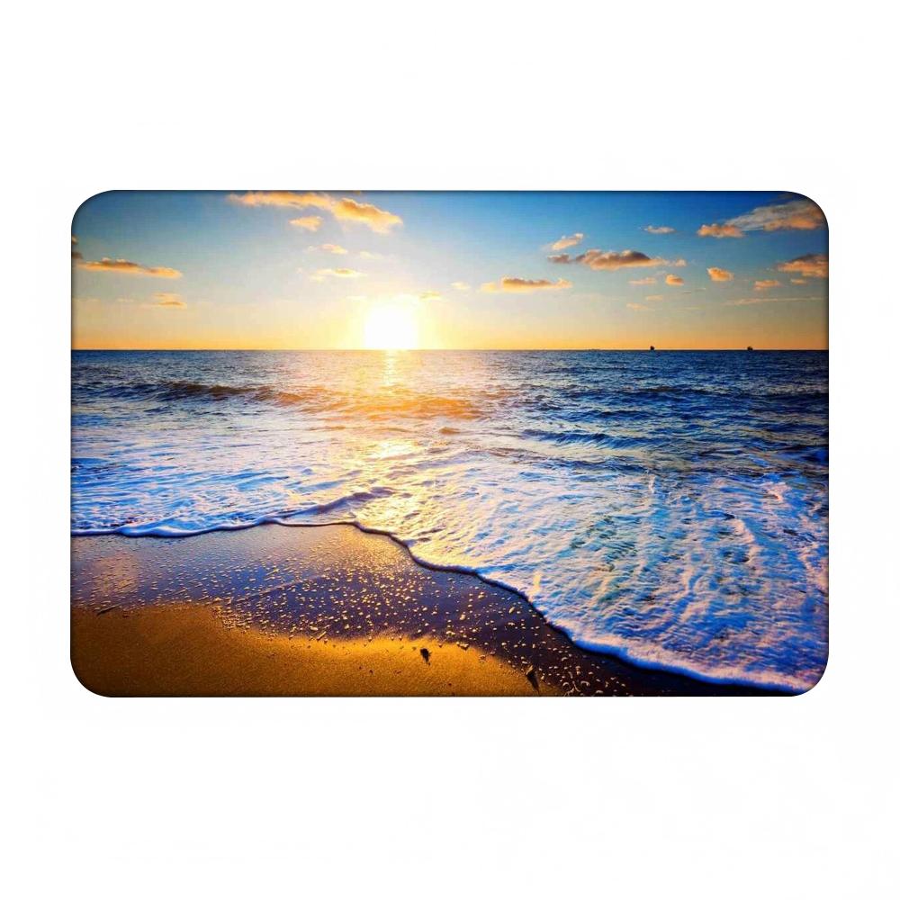 1 Stück Strand W-Wellen Fußmatte Zuhause Badezimmer Saugfähige Matten Rutschfeste Matten Heimdekor Zubehör