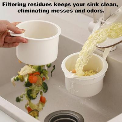 Kitchen Sink Drain Basket Food Catcher & Storage Drainer Rack - for Washing Pasta, Vegetables, Fruits, Home & Bathroom