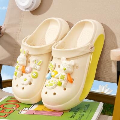 Summer Cartoon Children's  Girls Medium and Small Children Wear Cute Bag Head Cool Slippers Beach Shoes Boys