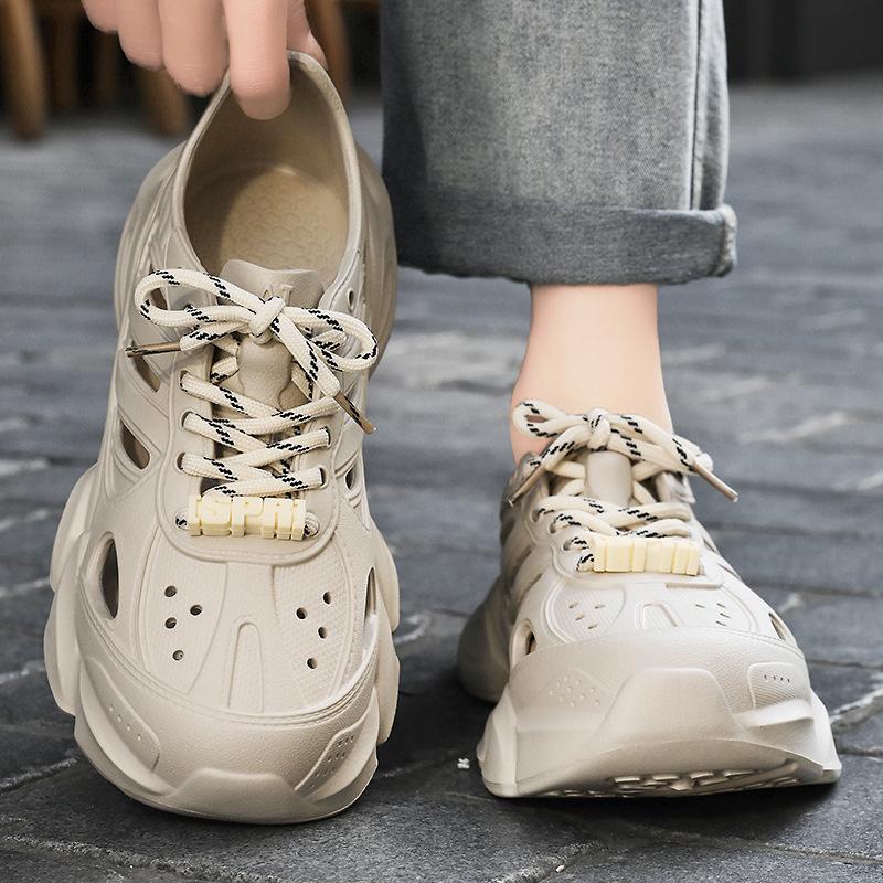 Men's Sandals Hollow Breathable Single Shoes Do Not Stink Foot Hole Shoes Summer New Shoes Men's Fashion Versatile Casual Shoes