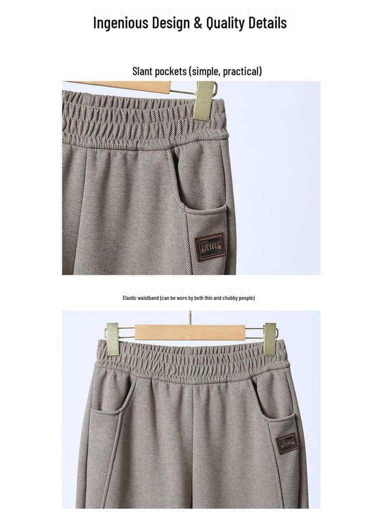 Haremshose mit hohem Bund und Fleecefutter für Damen - Herbst-/Winterstil