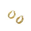 Personality Fashion Simple Cold Metal Wind Brass Gold-Plated Exquisite Hoop Earrings Earrings Earrings Temperament Women
