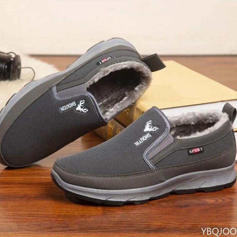 Men's Winter Thick Warm Cotton Shoes Are Simple Comfortable Versatile Suitabledaily Leisure Wear-resistant Anti Slip Men's Shoes