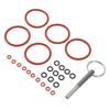 25PCS Kaffeemaschine Dichtungssatz Silikon O Loop Ersatz mit Reparaturwerkzeug für Kaffee Mac