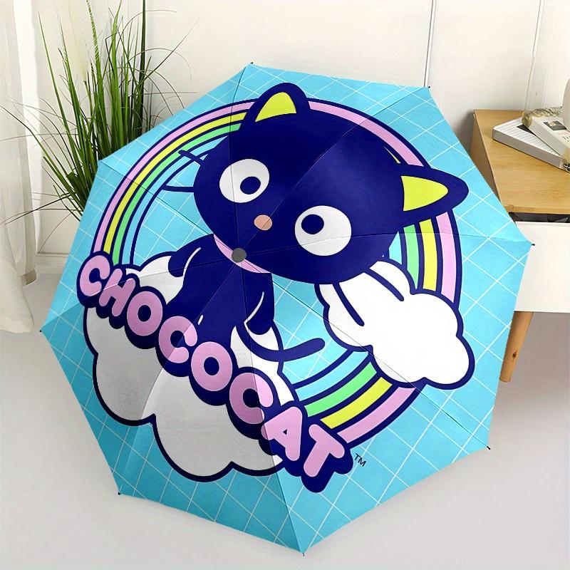 

Chococat, Rainbow Automatic Opening and Closing Parasol Compact Travel Umbrella with 8 Ribs for Women and Men Ideal Birthday/Christmas Gift,