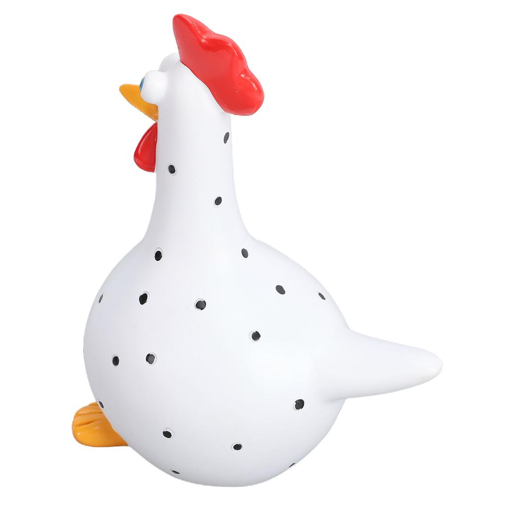 Resin Chicken Sculpture Rooster Ornament Garden Dot Chicken Statue Decoration for Home Outside Courtyard Patio Yard
