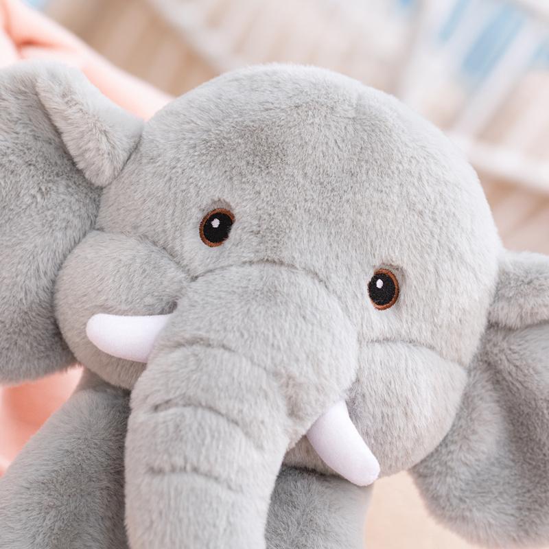 35Cm Gray Elephant Soft Stuffed Companions Creatures Cozy Sleepy Filled Bolster Plaything Cuddly Toy Suitable For Little One Space Decorative