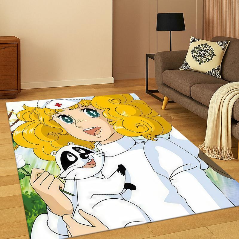Candy Candy Girl Cartoon Anime Carpet Rug for Bedroom Living Room Sofa Playroom Doormat Home Decor ,Kid Game Area Rug Non-slip