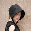 [Brown Hat]_Reversible Strap Bonnet - Black