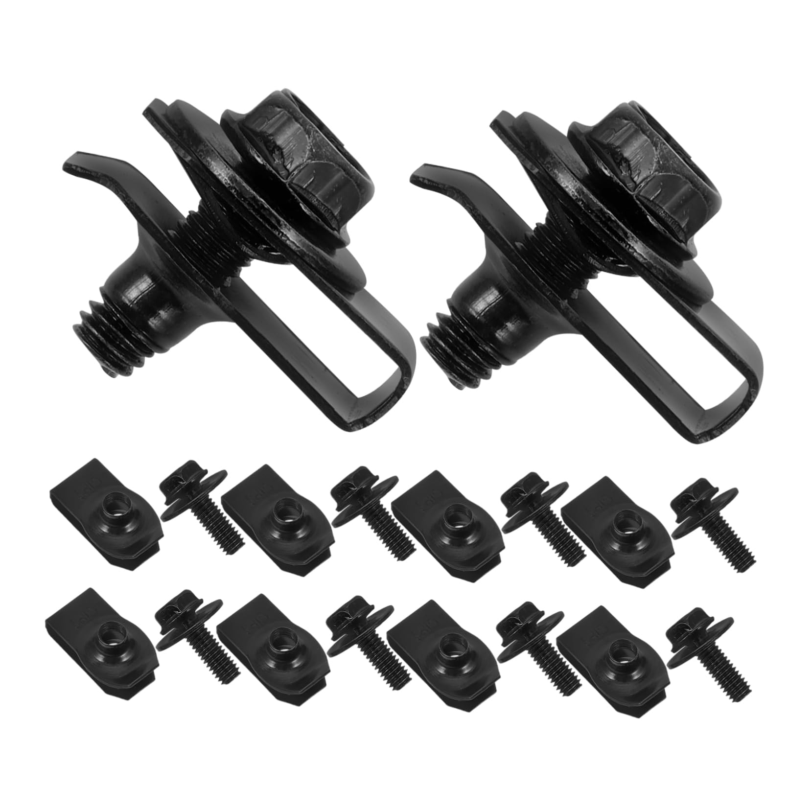 

MOLUCKFU 20pcs Car Screw Fastener Hardware U Clip Clip Nut Body Panel Clip Nut 2.50X1.20X1.20CM чёрный