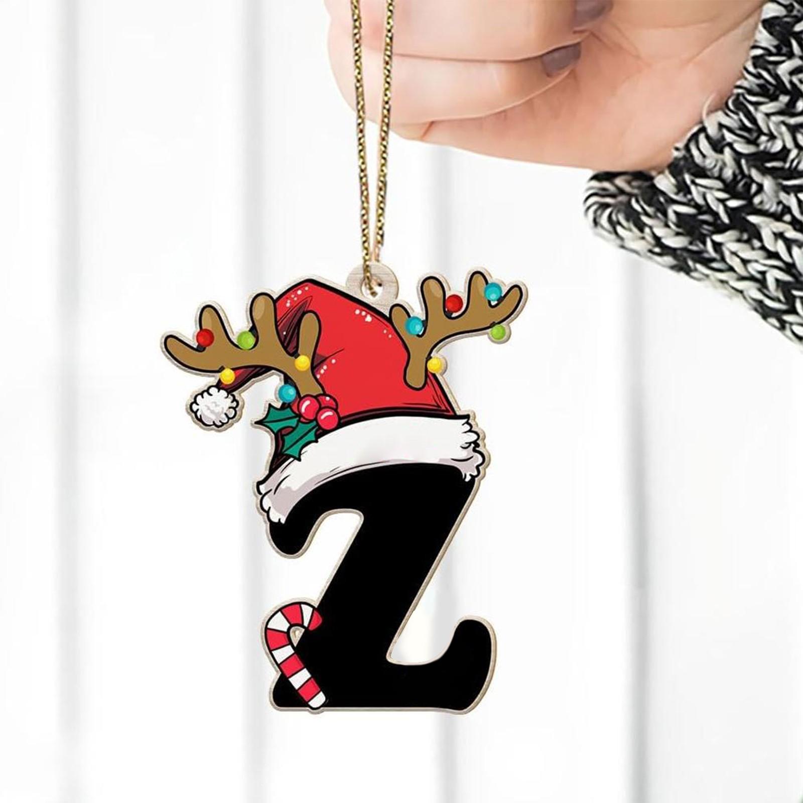 

26 букв, украшение на рождественскую елку, рождественская подвеска, сделай сам, подвеска в виде алфавита, атмосферное украшение, буквы на рождественскую елку, 1 шт. One Size