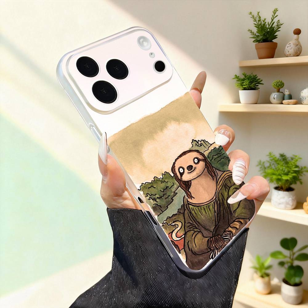 Animal Cute S-Sloth Funny Phone Case For iPhone 17,16,15,14,13,12,11,Pro,Max,Plus,Mini,SE4,E Magnetic For Magsafe Wireless