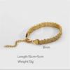 Stainless Steel Exaggerated Personality Gold Color Hollow Woven Snake Bone Chain Bracelet for Women Charm Trend Thick Jewelry