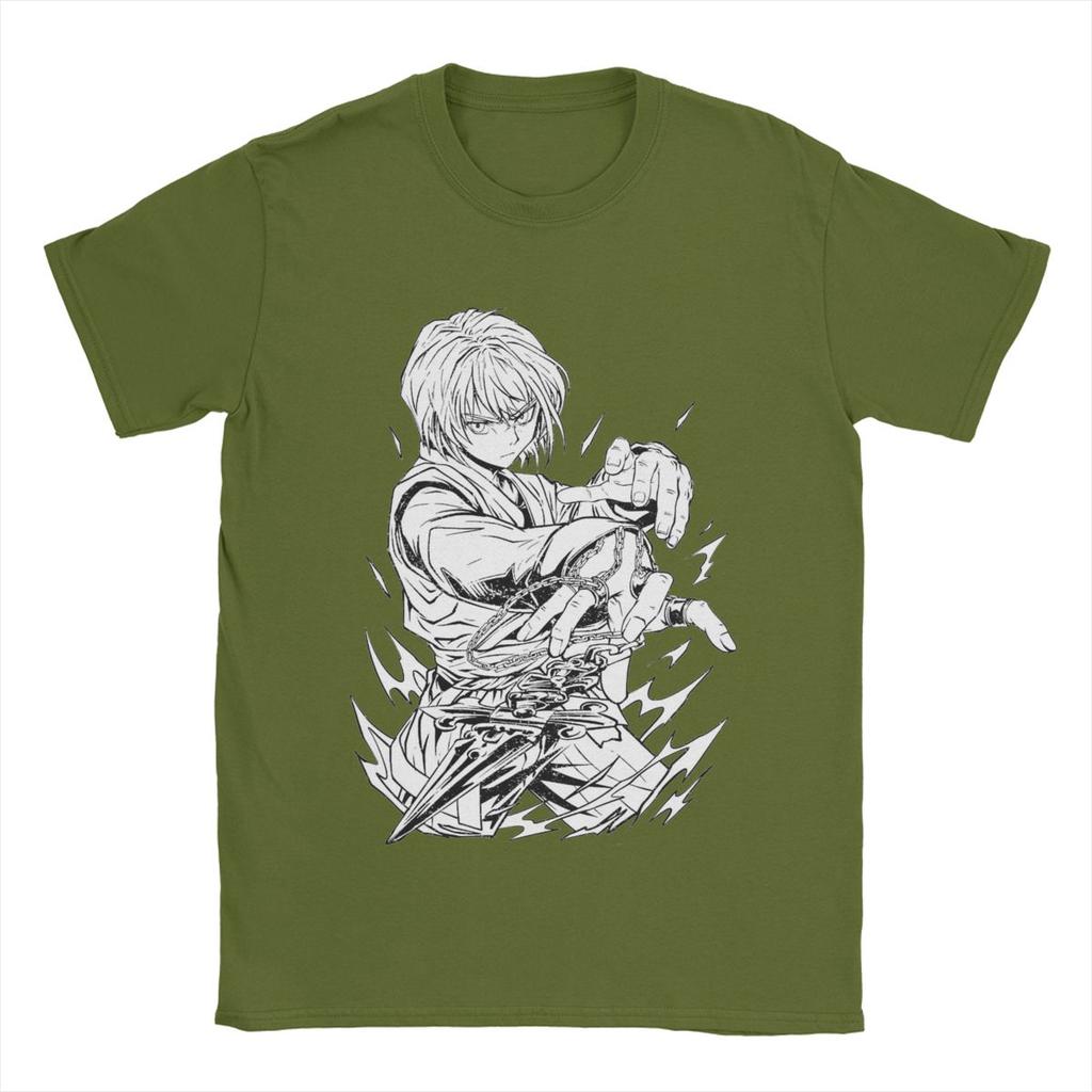 The Chain Of Vengeance Kurapika Hxh Anime Men T Shirt Vintage Tees Short Sleeve Crew Neck T-Shirt Cotton Plus Size Tops