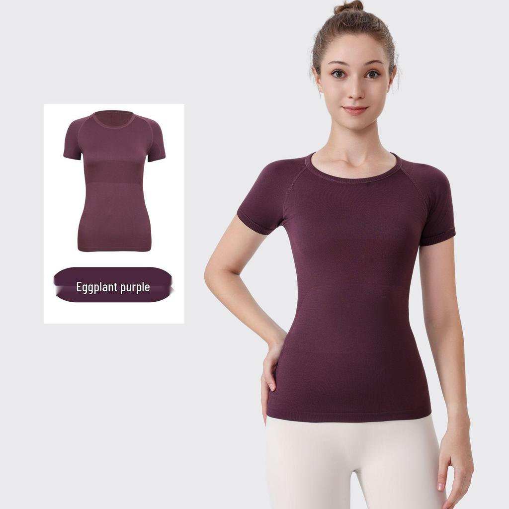 LU3.0 Women's Quick-Dry Short Sleeve Yoga Top for Fitness and Running