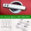 For Nissan Navara D40 Frontier 2004-2015 Accessory Glossy Chrome Silver Car Side Door Handle Cover Trim 2005 2006 2007 2010 2012