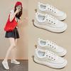 Women's White Sneakers Summer New Mesh Breathable Comfortable Outdoor Sports Shoes Fashion Lace Up Height Increase Flats