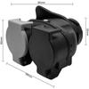 Car Euro Trailer PlugG Socket 13 To 7 Pin N & S Dual Socket Trailer Towbar Towing Socket 12V Electrical Connector Adapter