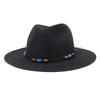 Pink Summer Hats for Women Wide Brim Sombreros Vintage Panama Hat Straw Male Female Casual Outdoor Beach Fedora Black Navy Khaki