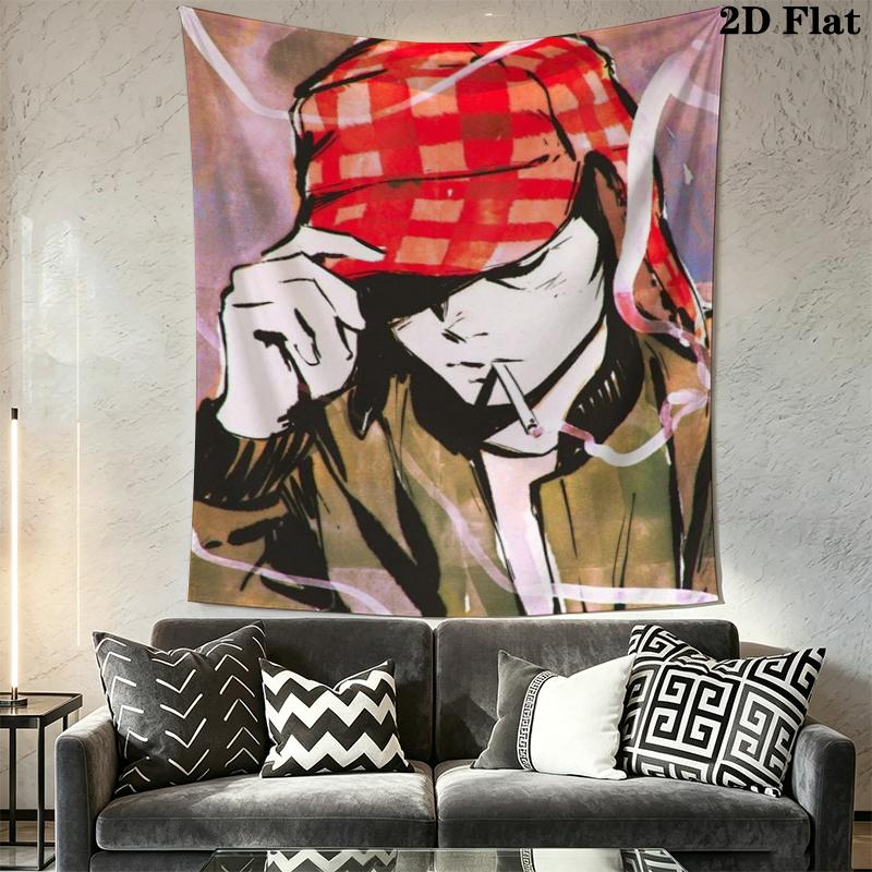Holden Caulfield Wall Tapestry Aesthetic Wall Hanging Printed Fabric Blanket Decorative Tapestries for Bedroom Living Room Home Decor