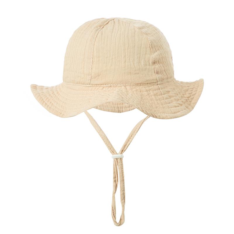 Baby Cotton Bucket Hat  Children Sunscreen Outdoor Caps Boys Girls Print Hat Unisex Beach Fishing Hat
