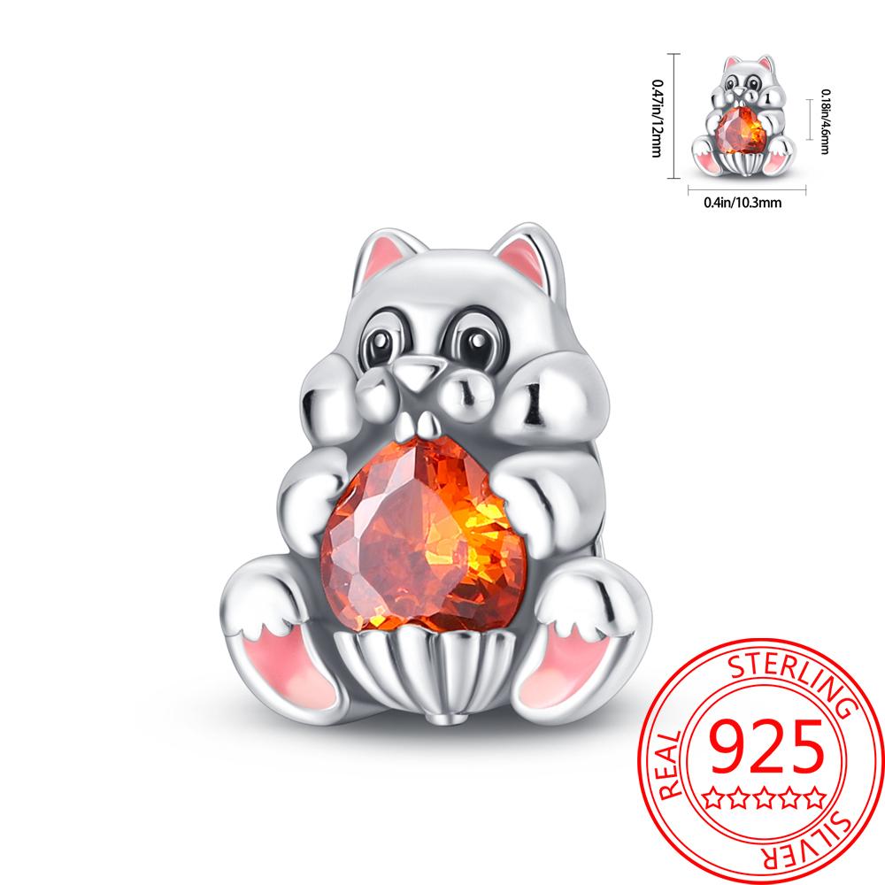 Colorful Copper Colorful Animals Parrot Rabbit Puppy Charm Pendant Fit Dly Bracelet Necklace Boutique Handmade Gift