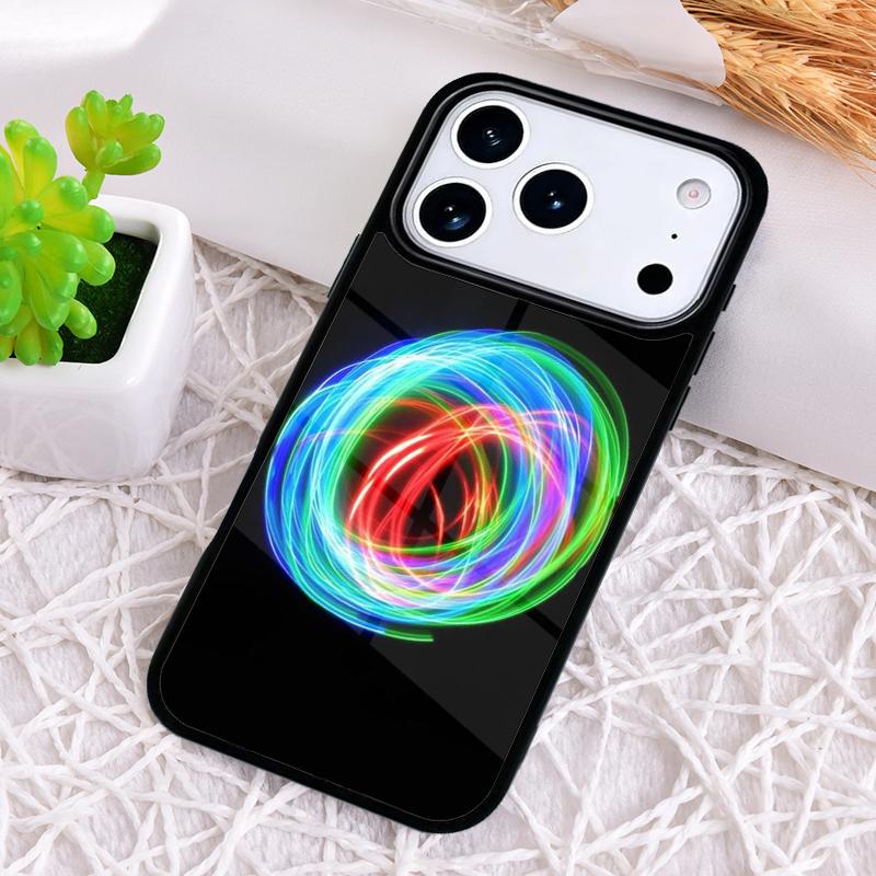 Neon Light Shockproof Phone Case for iPhone 17 Air 16e 15 11 12 14 13 Pro Max Cover Coque
