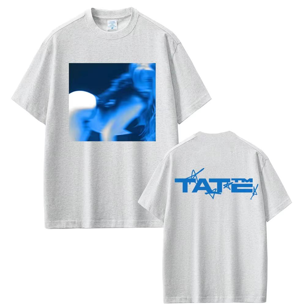 Tate McRae TiT for Tat Album 2025 Tričko Pánské Dámské Módní Popové Hudební Tričko Unisex Ležérní Bavlněné Vintage Trička s Krátkým Rukávem