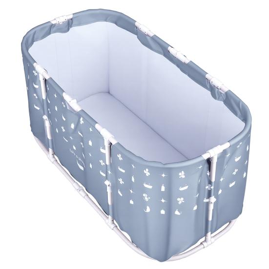Large Foldable Bathtub for Shower Stall, Portable Family Soaking Tub for Adults, Non-Inflatable Collapsible SPA Tub for Hot, Ice Bath, No Installation