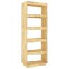 Bookshelf Room Divider 60 x 35 x 167 cm Solid Pine Wood