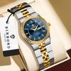 BINBOND Precise Quartz Watches For Men Week Display Auto Date Stainless Steel Luminous Waterproof Men's Watch Luxury Reloj