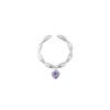 Silver Versatile S925 Heart Ring With Dazzling Zircon Stones For Special Occasions