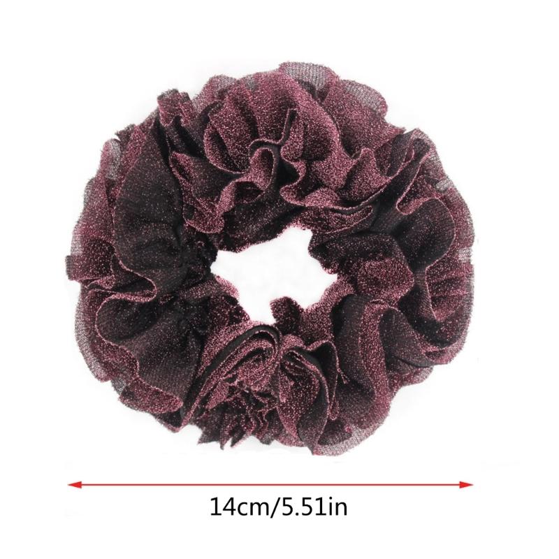 Gauze Scrunchies Women Extra-Large Scrunchie Oversized Thick Elastic Fluffy Hair Ties Hair Scrunchies Ponytail Holder