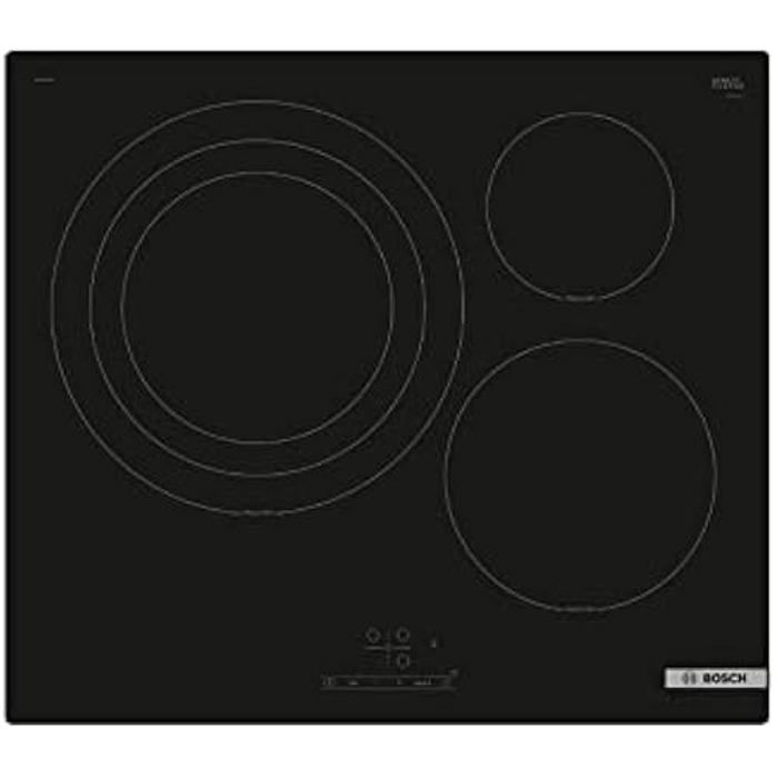 Bosch PID61RBB5E ENCIMERA INDUCCIÓN ENCASTRABLE 60 CM 3 ZONAS Couleur Negro/TERMINACIÓN Cristal TOUCHSELECT Zona DE 32 CM Avec