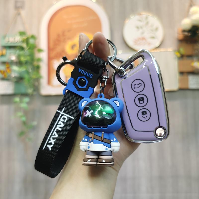 New Baojun Key Case for Kiwi EV, E300, RC6/RC5, RS3, RS5, Nano Car - Female Buckle Shell Bag