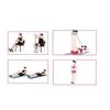 Rameur avec élastique Jaune - Appareil de gym 4 avec repose-pieds pour exercice