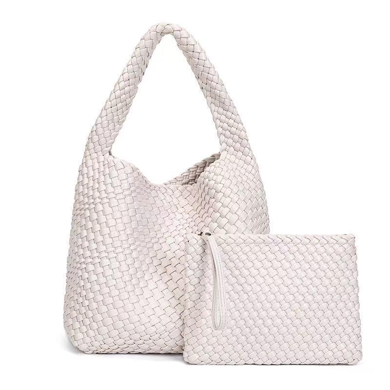 Custom Large-Capacity Woven Tote: High-End Mother-Child Bucket Bag and Underarm Basket