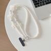 Delicate Love Heart Bowknot Crossbody Phone Chain Hanging Decoration Pearl Phone Lanyard Messenger Bag Chain
