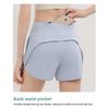 Nude-feel quick-dry sports shorts for women, loose-fitting, anti-exposure, high-waisted, for running, fitness, training, and casual wear in summer