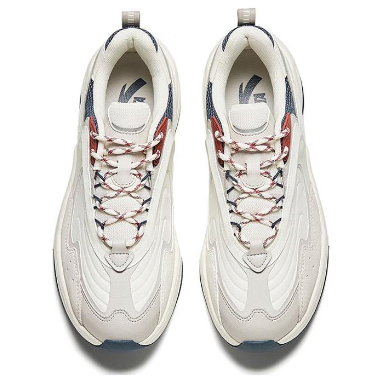 Anta Cross Retro Casual Shock Absorption Non-Slip Low-Top Dad Shoes Men Sneakers White Gray 112348850-7