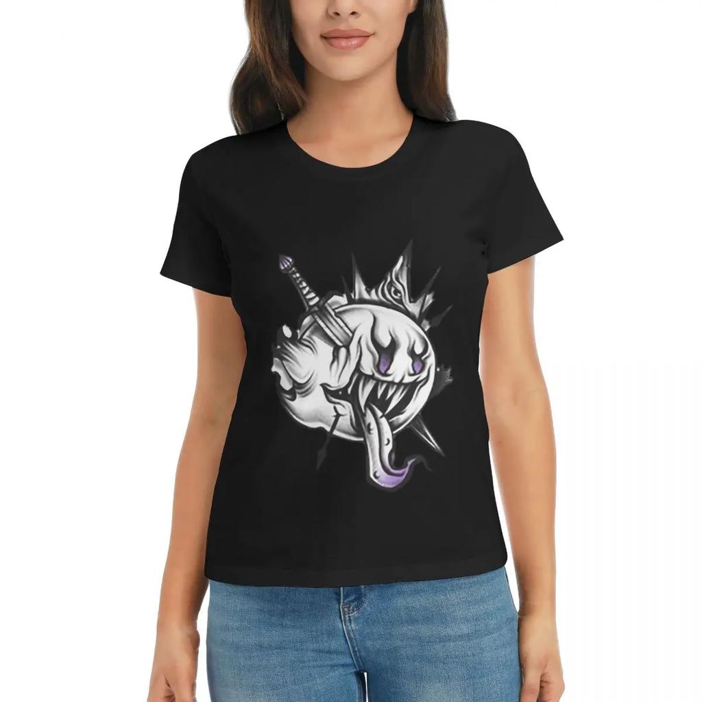 Women TShirt King Boo Summer Short Sleeve Tees Round Neck Cotton T Shirts Clothes Tops Streetwear