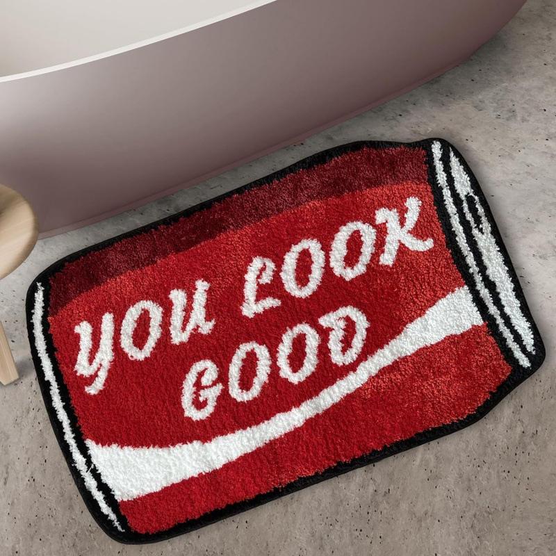 American Abstract Style Cute Short Plush Carpet Bathroom Bedroom Door Carpet Entry Door Carpet Home Decor