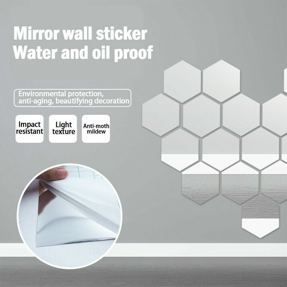 DIY Bathroom Ultra-thin Roll Stickers Self Adhesive Wall Tile Stickers Mirror Wall Sticker