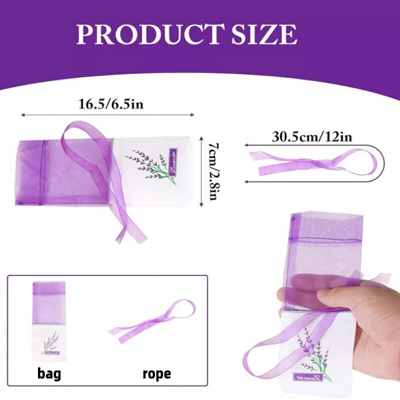10/20/30pcs Empty Sachets Bag Flower Printing Lavender Fragrance Sachet Bags for Dry Flower Storage Drawstring Fragrance Pouch