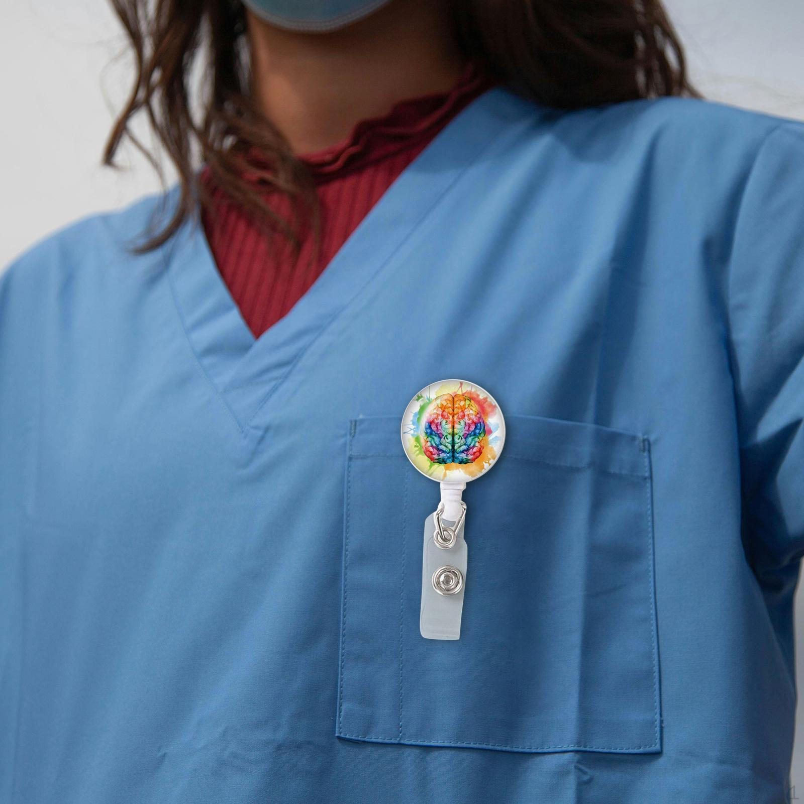 

Катушка для держателя бейджа, выдвижная медсестра с визитной карточкой для удостоверения личности для офиса Style C