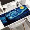 Van Gogh Style Starry Sky Mount Fuji Sakura Desk Mat Xxl NonSlip Rubber Gaming Mousepad Art Landscape Keyboard Pad