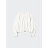Uniqlo 3d Knit Cotton Crew Neck Volume Sleeve Sweater