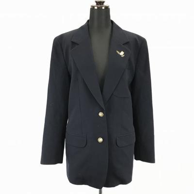 Castelbajac Sports/Hecho en Japón/Blazer Azul Marino/Chaqueta de Lana/1/S de Mujer/Azul Marino/Sencillo/Bordado(USADO)