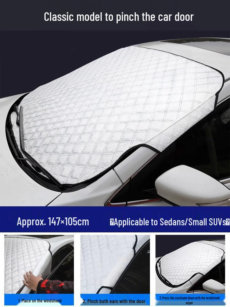 Car Windshield Cover: Anti-Freeze, Sunscreen, Heat Insulation, Snow Shield for Winter Protection