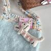 2Pcs Cartoon Puppy Plush Toy Pendant Keychain Stuffed Animal Doll Keyring Lovely Backpack Pendant Car Key Holder Decoration Gift